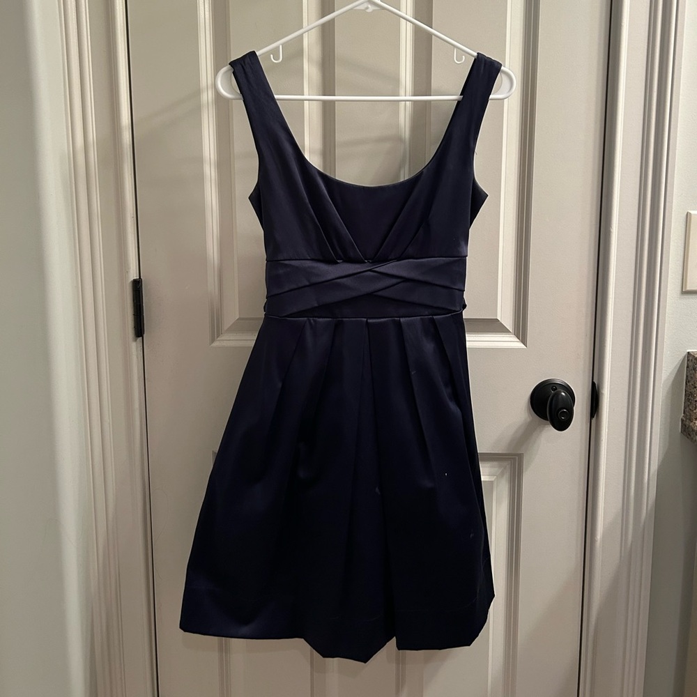 TeezeMe Blue Pleated Mini Dress